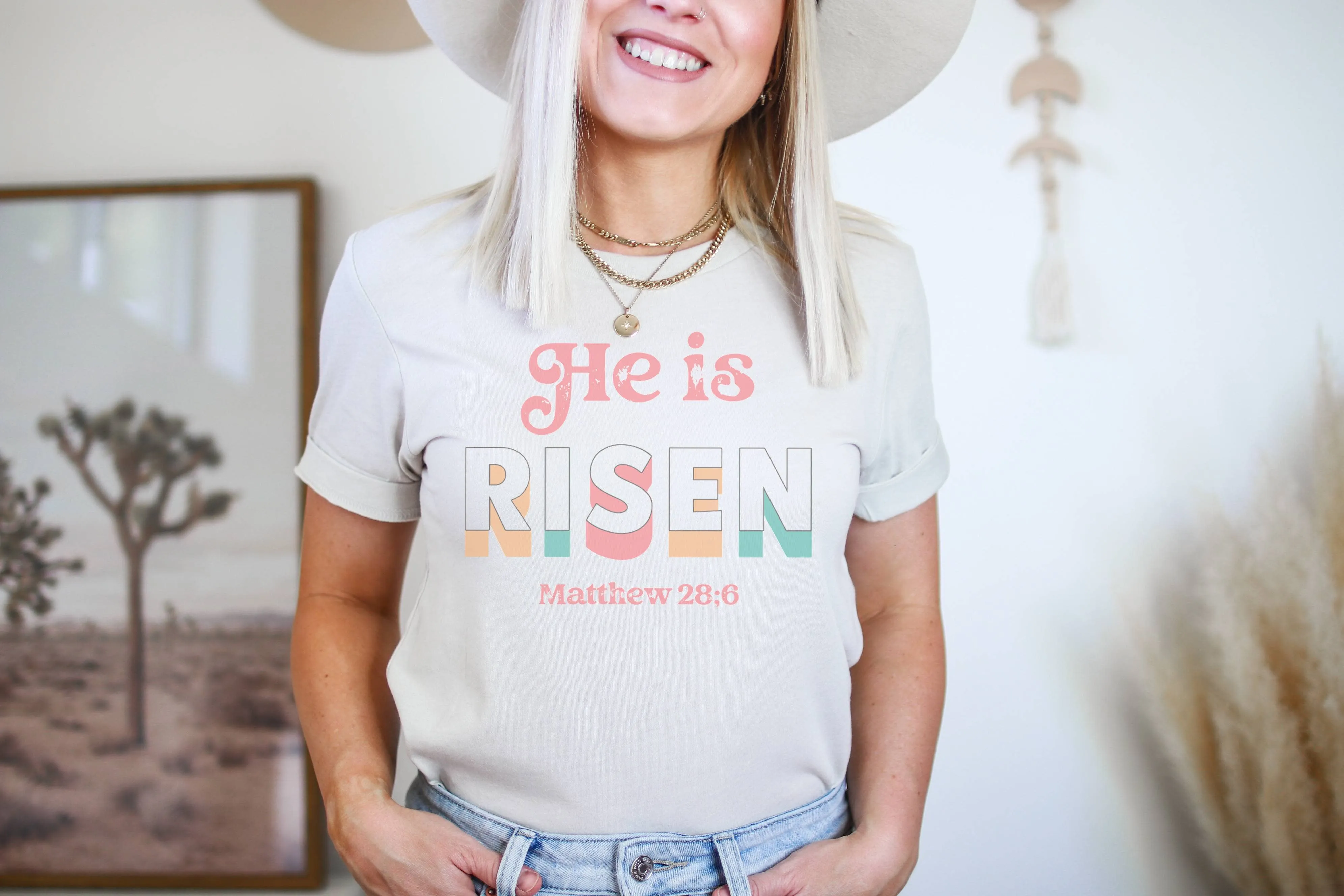 $10 Rack - He is Risen Easter Graphic Tee | Women's Tees Religious Tees