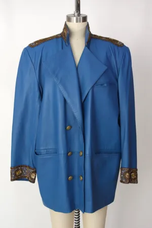 1980s Leather Embellished Jacket