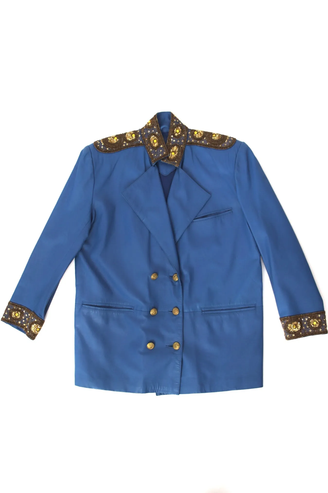 1980s Leather Embellished Jacket