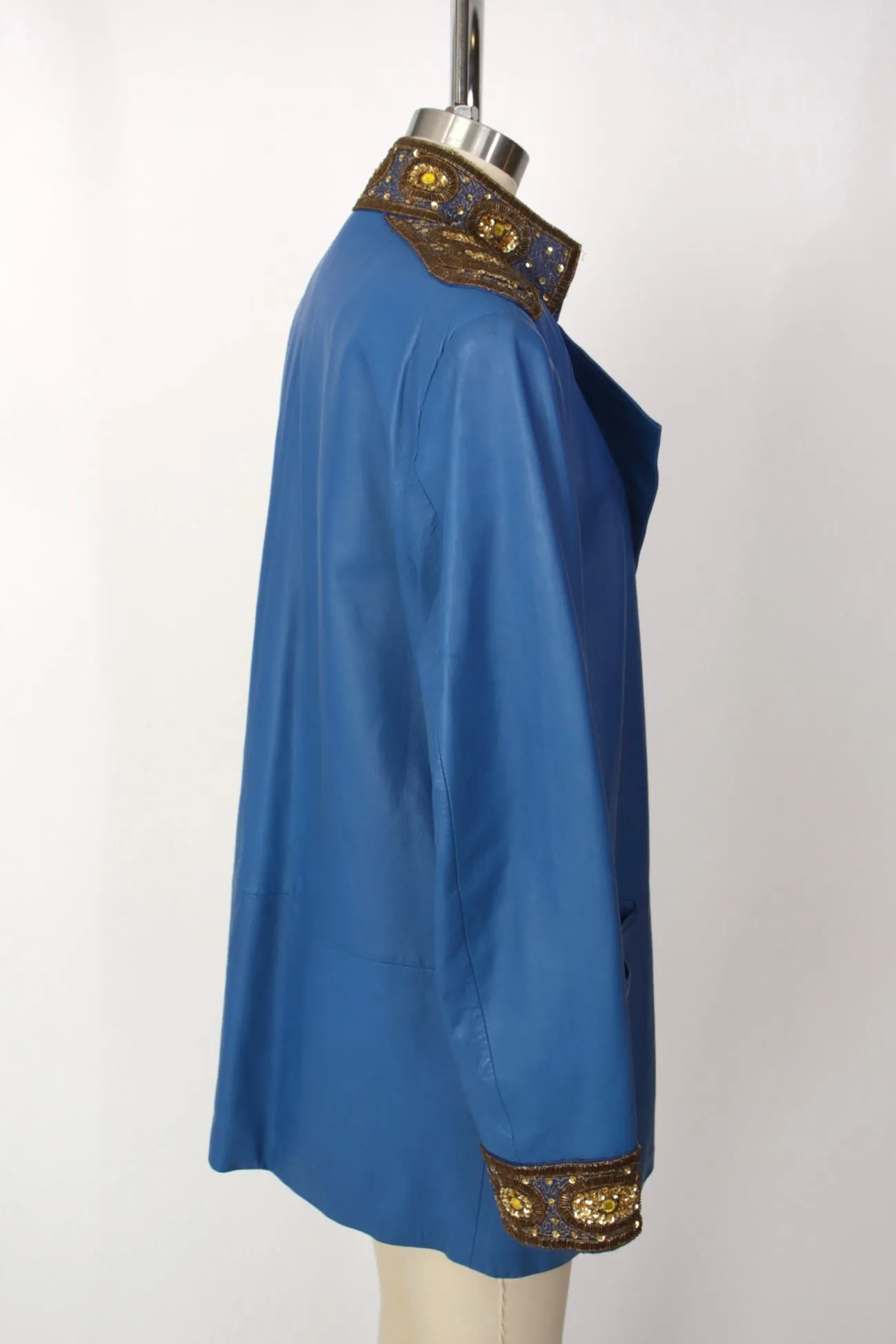 1980s Leather Embellished Jacket