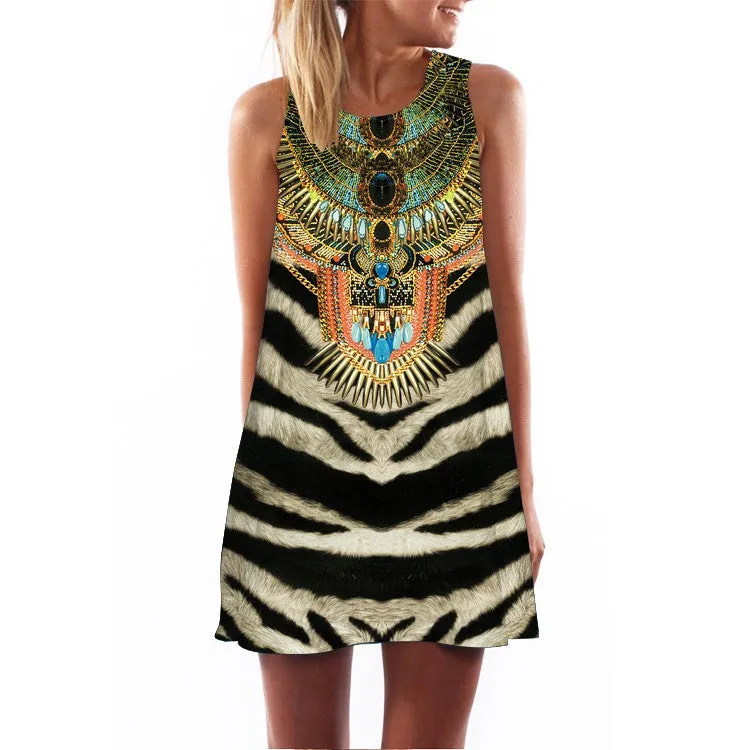2016 Summer Dress Women Print Vintage Hippie Women Beach Dress Dashiki Loose Boho Women Clothing Sundresses Vestidos