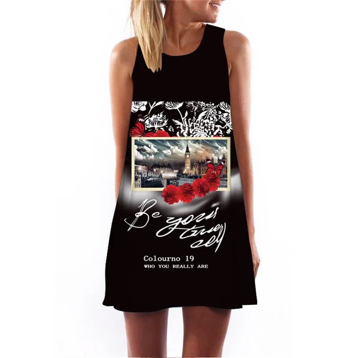 2016 Summer Dress Women Print Vintage Hippie Women Beach Dress Dashiki Loose Boho Women Clothing Sundresses Vestidos