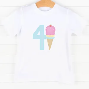 4th Birthday Treat, Girl Graphic Tee