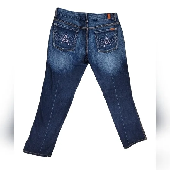 7 For All Mankind Jeans, Dark Wash,  Distressed Look ,100% Cotton