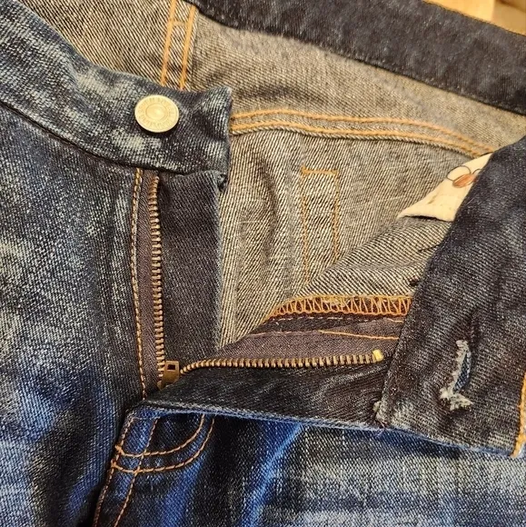 7 For All Mankind Jeans, Dark Wash,  Distressed Look ,100% Cotton