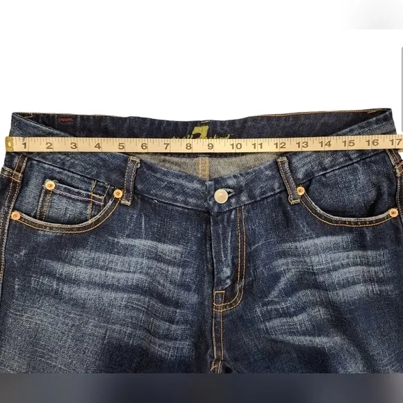 7 For All Mankind Jeans, Dark Wash,  Distressed Look ,100% Cotton