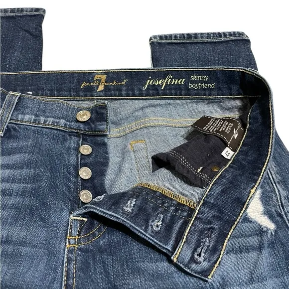 7 For All Mankind Josefina Skinny Boyfriend Jeans Size 27