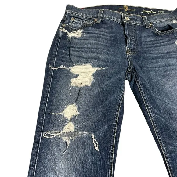 7 For All Mankind Josefina Skinny Boyfriend Jeans Size 27