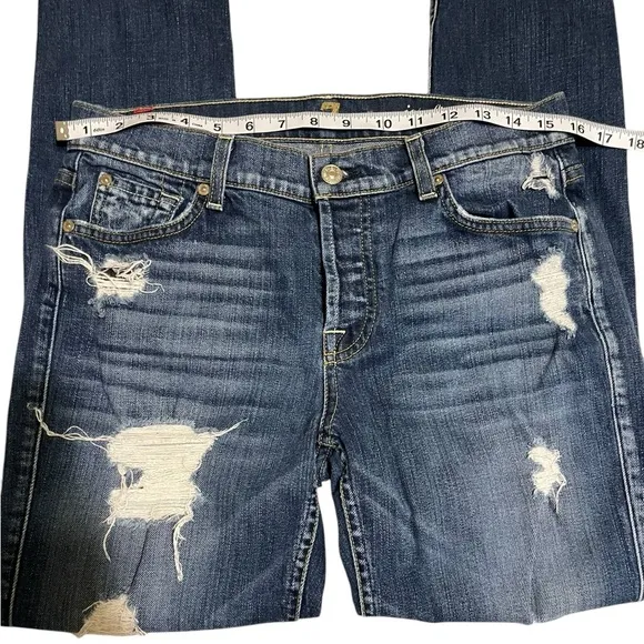 7 For All Mankind Josefina Skinny Boyfriend Jeans Size 27
