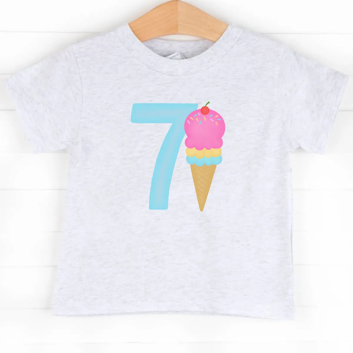 7th Birthday Treat, Girl Graphic Tee