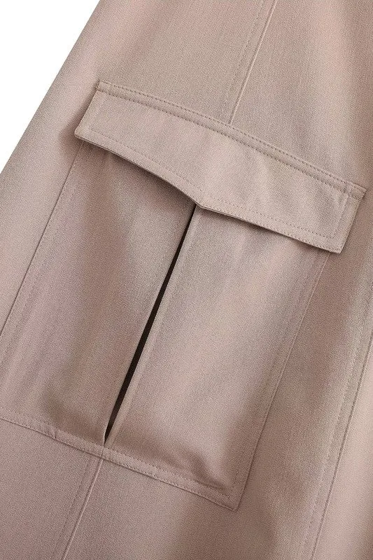 A-Line Midi Wrap Skirt