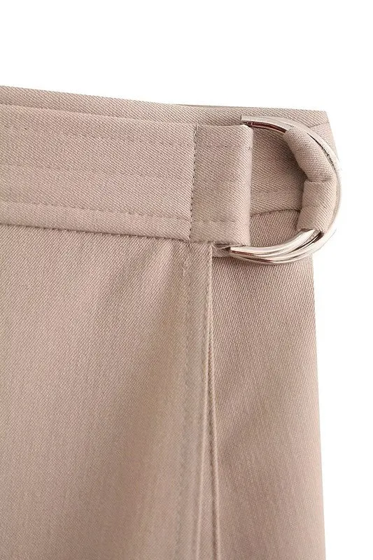 A-Line Midi Wrap Skirt