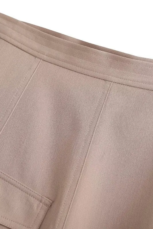 A-Line Midi Wrap Skirt