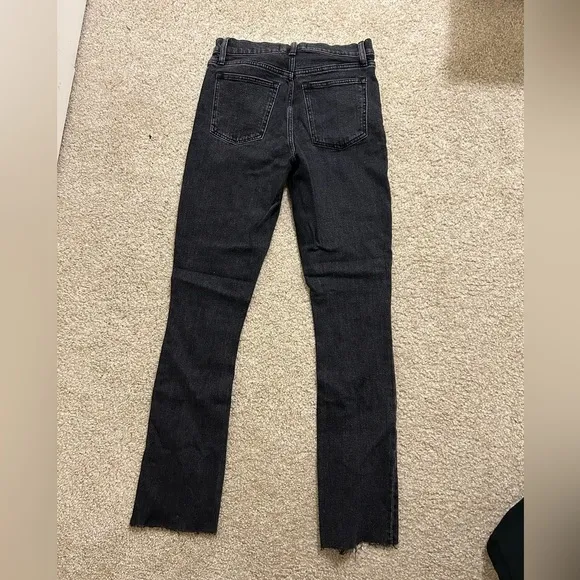 Abercrombie &amp; Fitch The Skinny High Rise Jeans (Split Hem) in Black