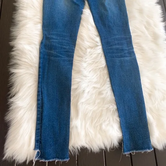 Adriano Goldsmith Step-Hem Ankle Legging Jeans in 14 Years Radiant Blue Size 26