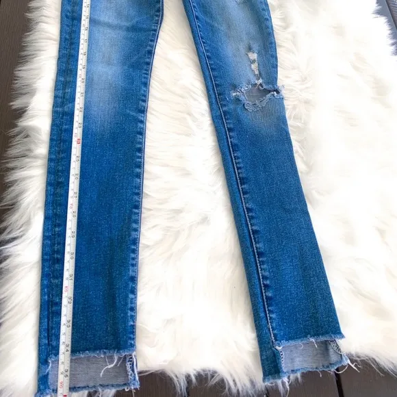Adriano Goldsmith Step-Hem Ankle Legging Jeans in 14 Years Radiant Blue Size 26