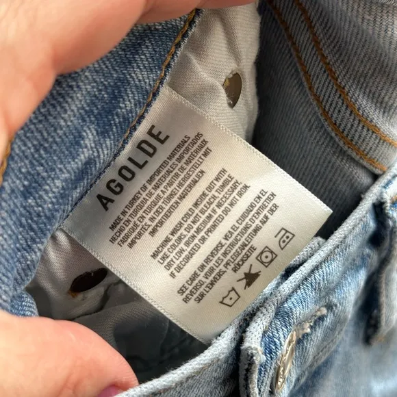 Agolde Light Blue Distressed Jeans Sophie size 26