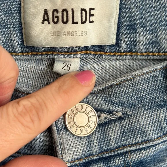 Agolde Light Blue Distressed Jeans Sophie size 26