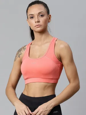 Alcis Pink X Nari Solid Non-Wired Lightly Padded Training Sports Bra WAL12U2