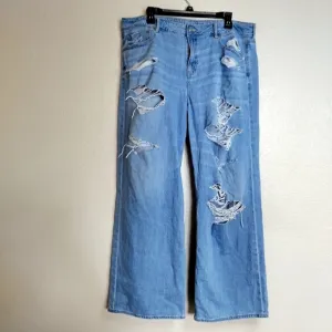 american eagle low rise distressed skater jeans sz 16