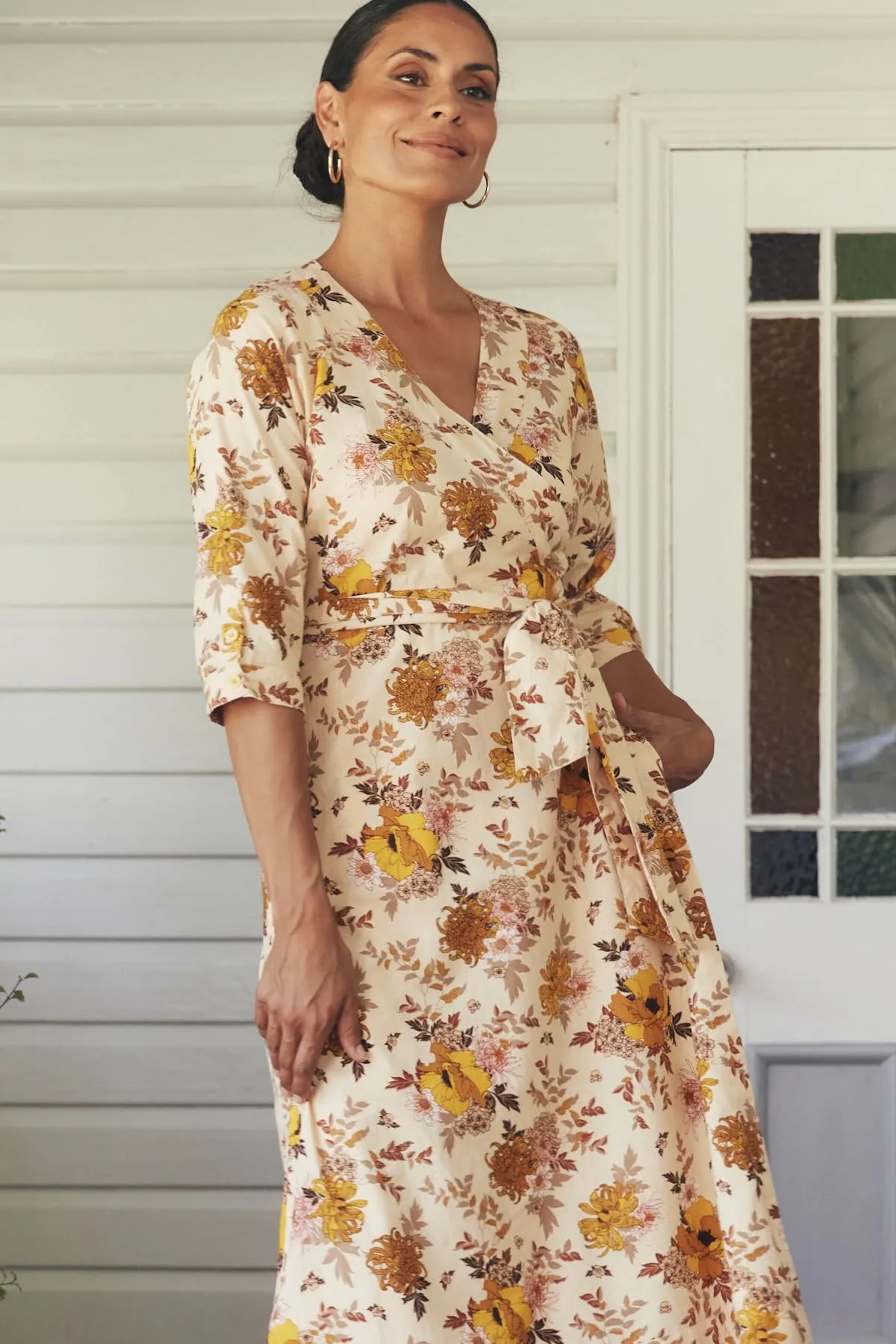 Angelica Wrap Dress - Cassia