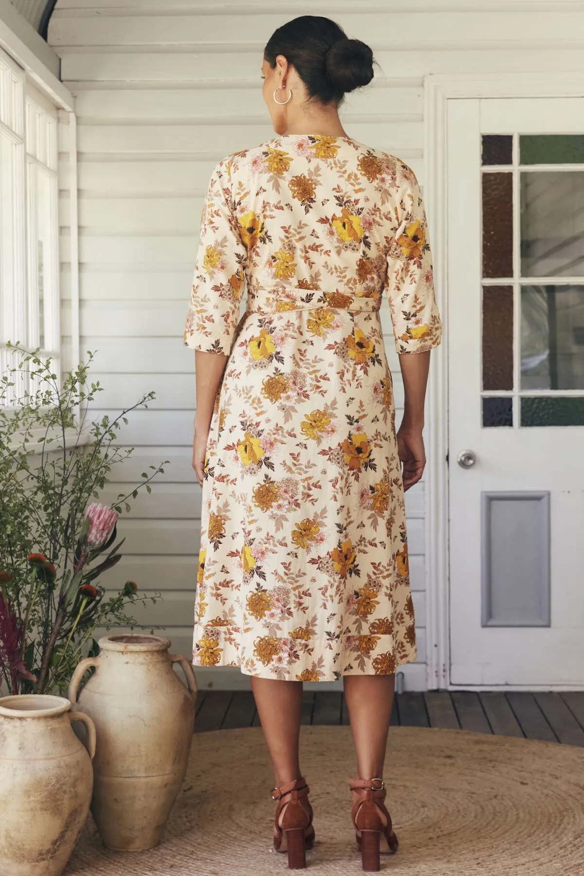 Angelica Wrap Dress - Cassia