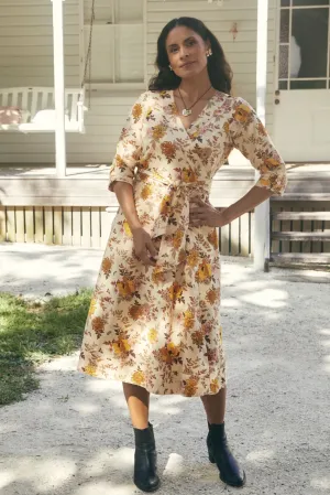 Angelica Wrap Dress - Cassia