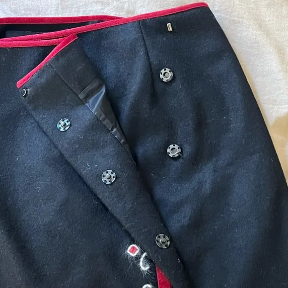 Ann Taylor | Vintage 90’s Y2K wool/cashmere blend wrap high waist midi s…