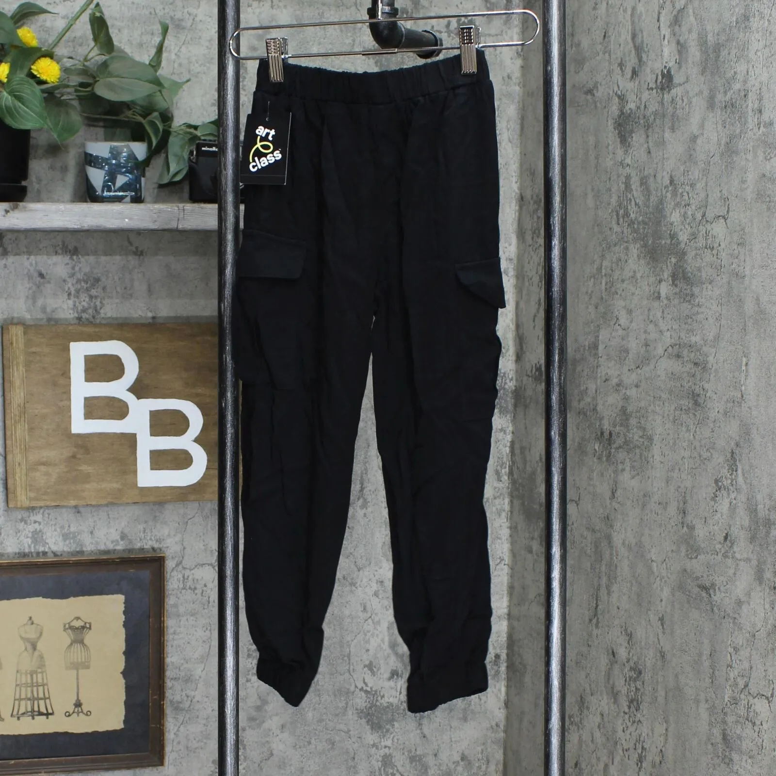 Art Class Girls' Utility Jogger Pants Black S