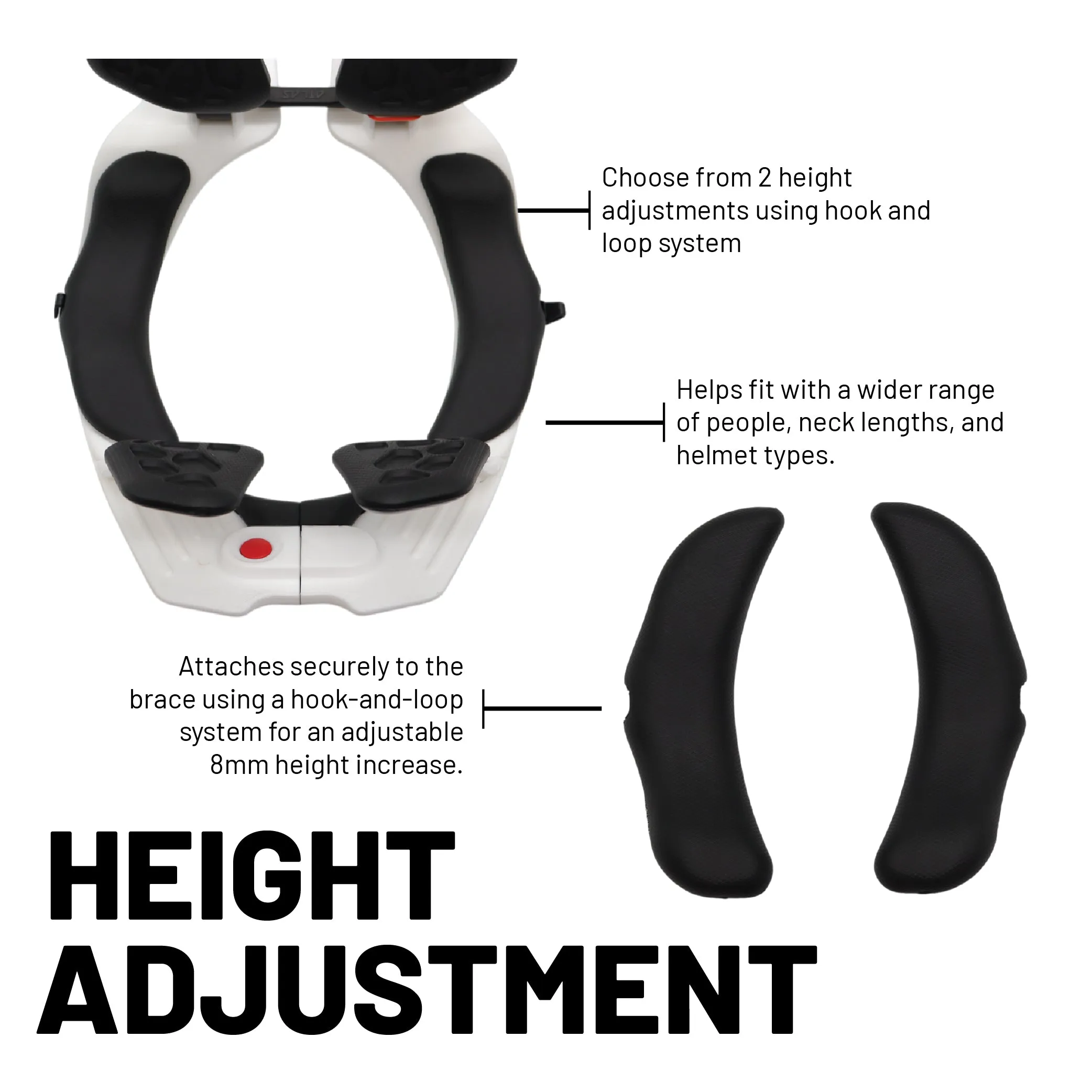 Atlas Air Anti-Compression Sport Neck Brace (Adult - Medium) for Use In: Powersports, Offroad Racing, Motocross, Mountain Biking, BMX, Snowmobiling, Snowboarding (White/Gold)