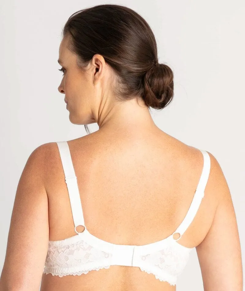 Ava & Audrey Bardot Lace Balconette Underwire Bra - White