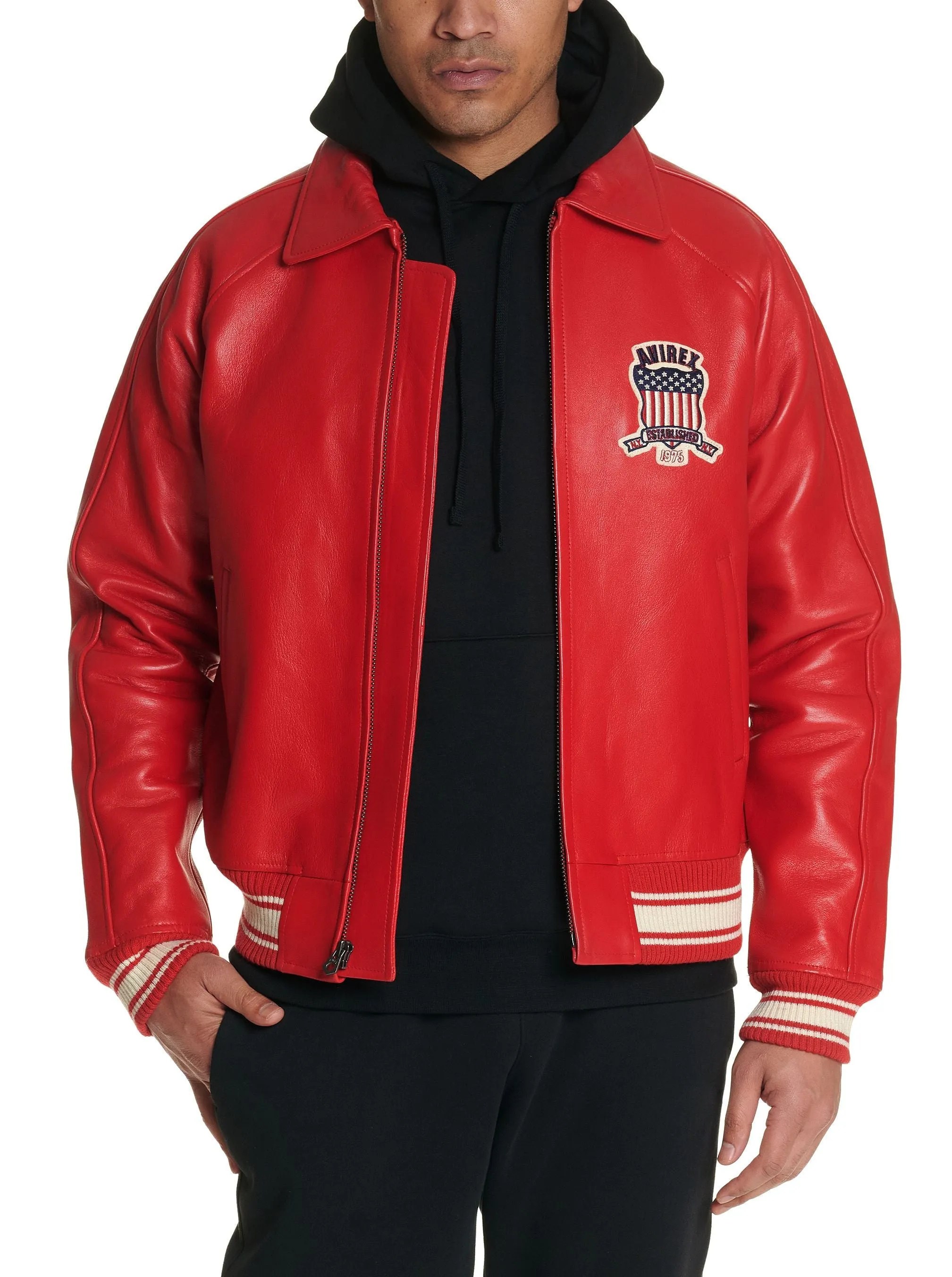 Avirex icon jacket (salvage red)