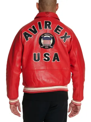 Avirex icon jacket (salvage red)