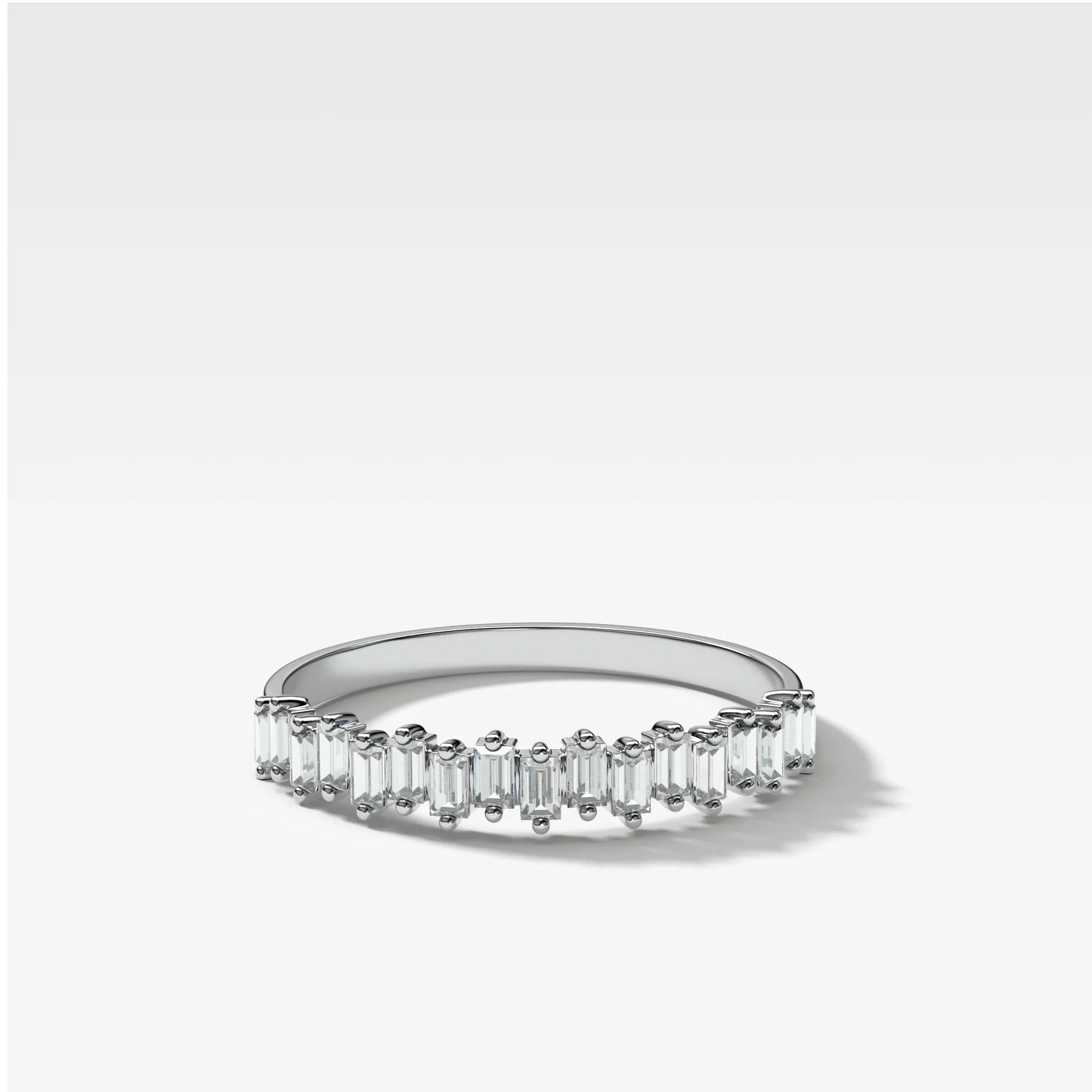 Baby Baguette Diamond Wedding Band