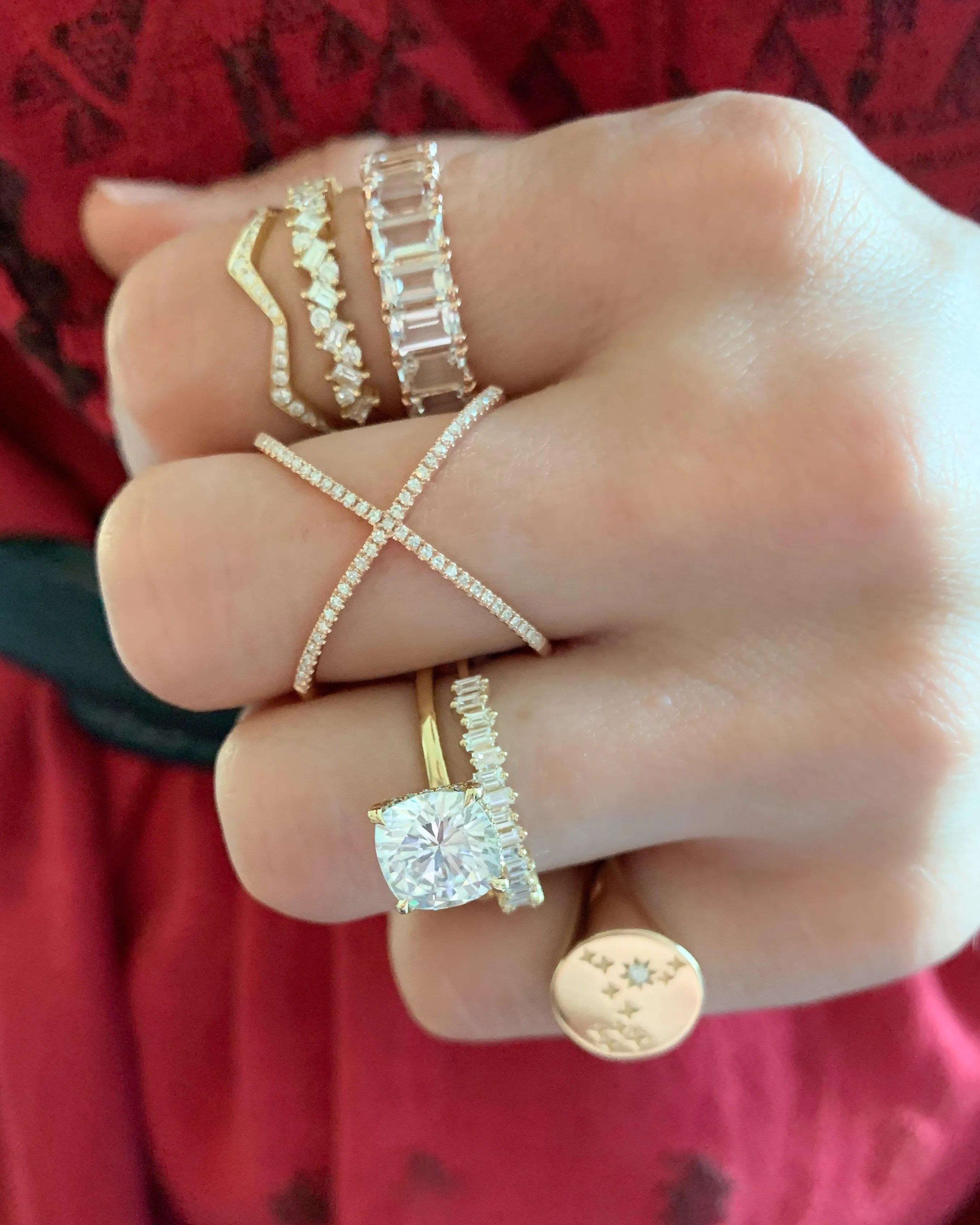 Baby Baguette Diamond Wedding Band