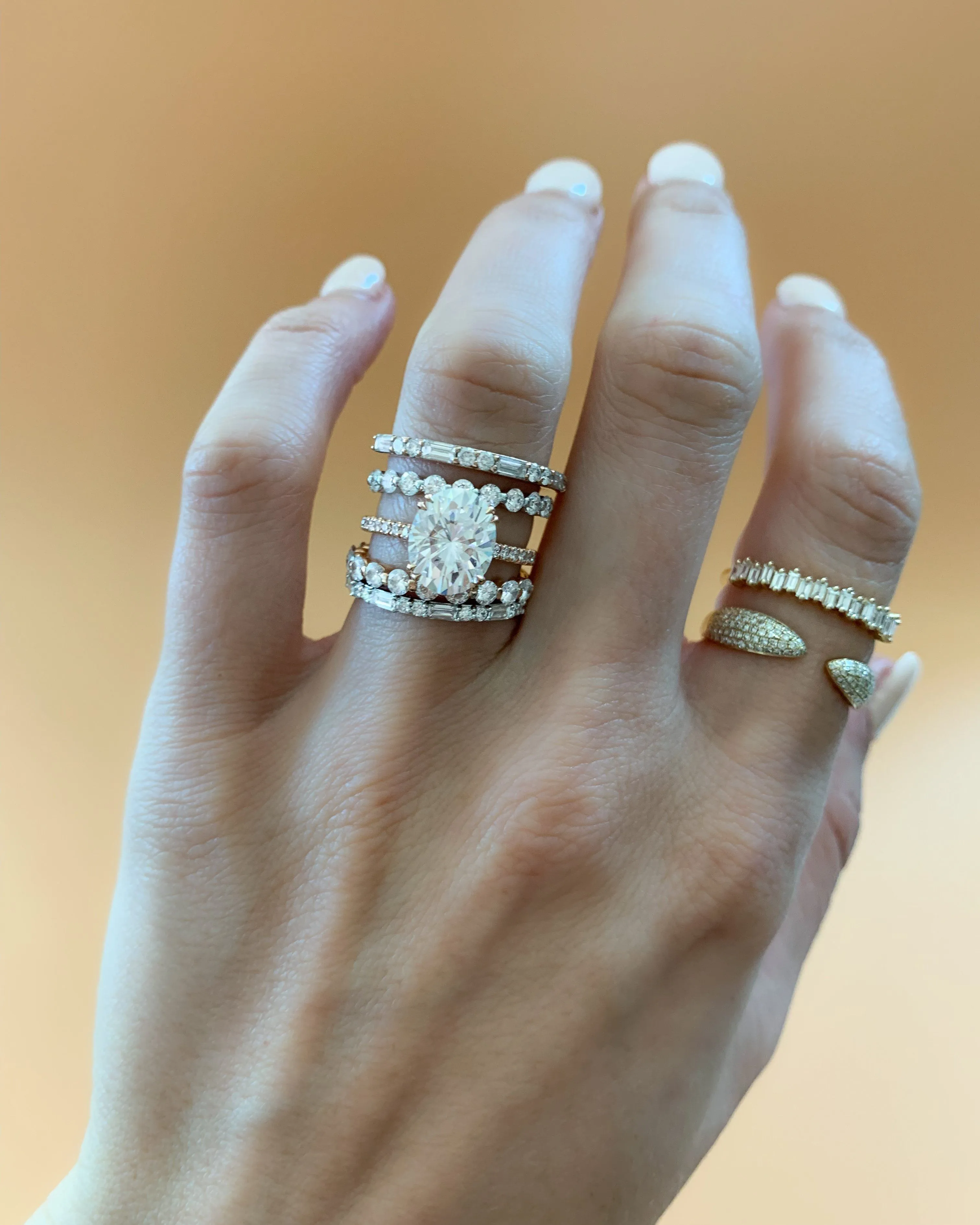 Baby Baguette Diamond Wedding Band