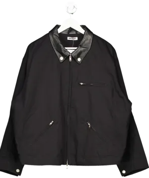 Birthday Black Faux Leather Collar Jacket UK M