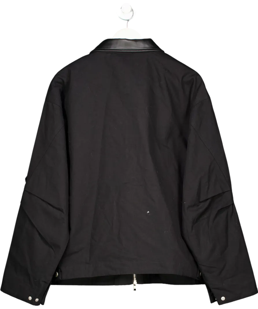 Birthday Black Faux Leather Collar Jacket UK M