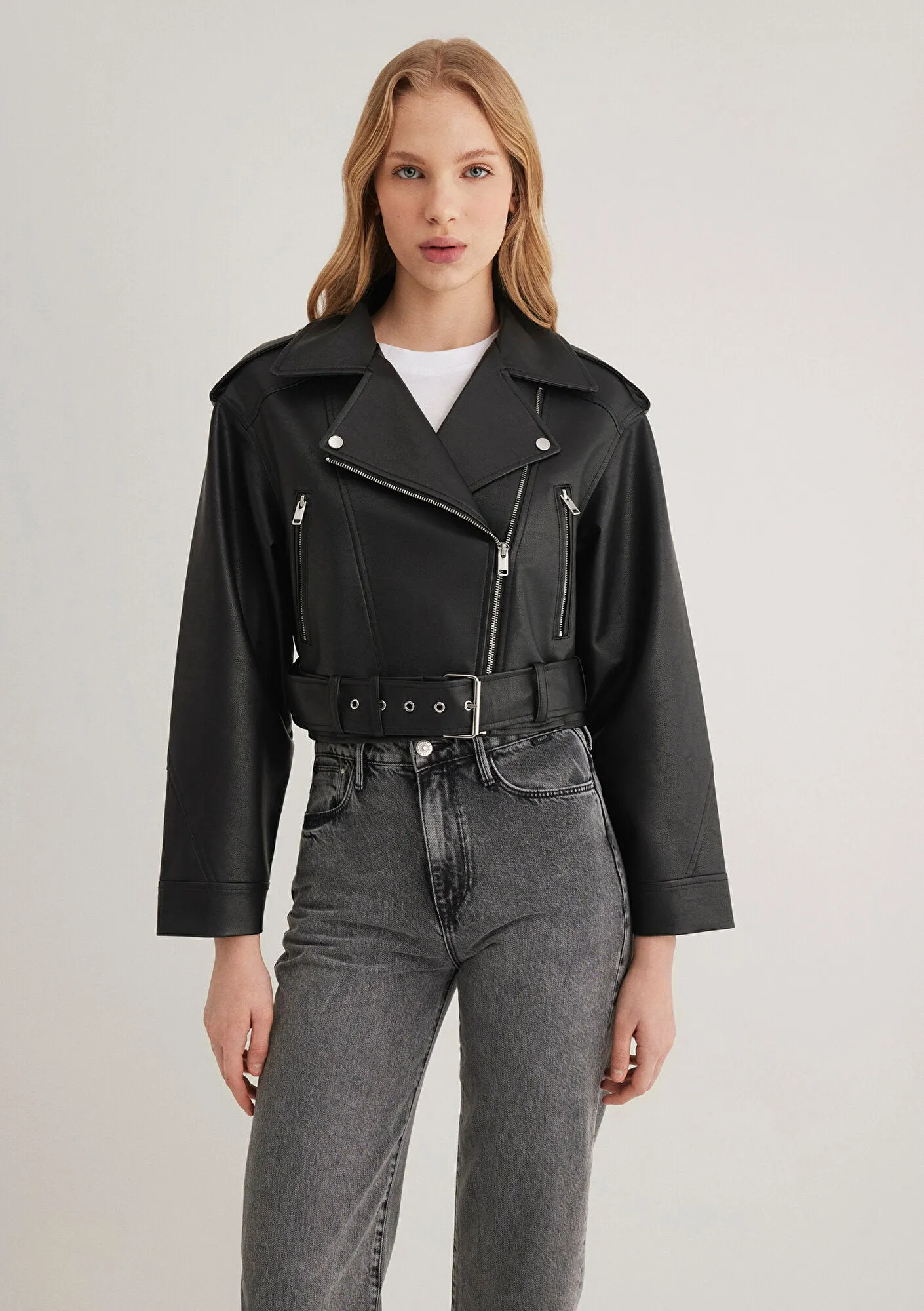 Black Faux Leather Jacket