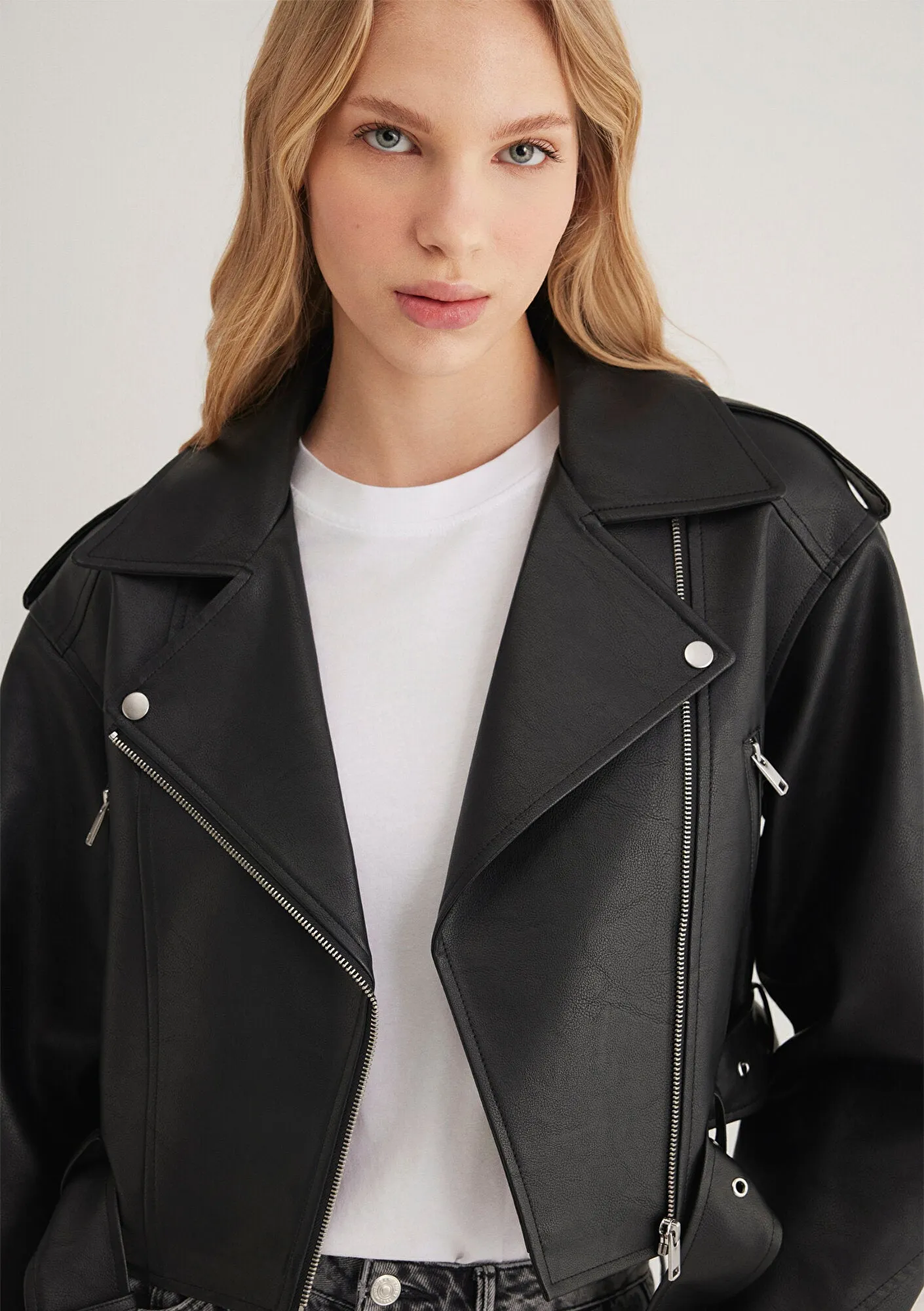 Black Faux Leather Jacket