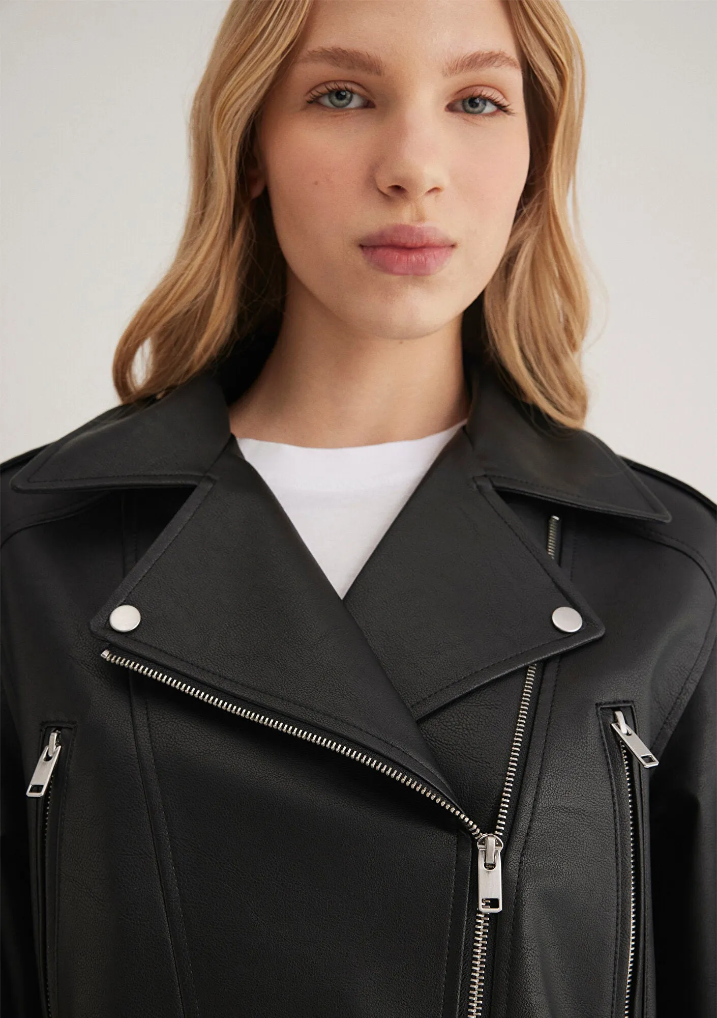 Black Faux Leather Jacket