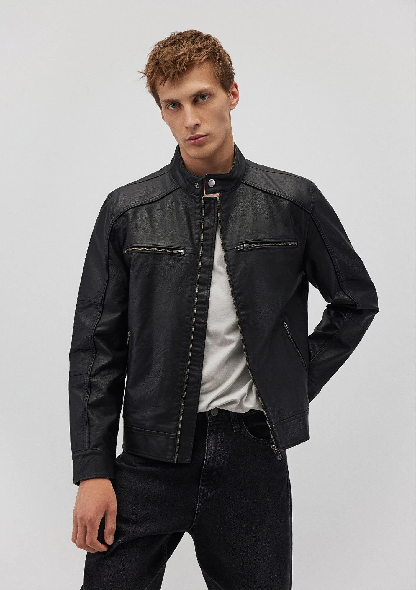 Black Faux Leather Jacket