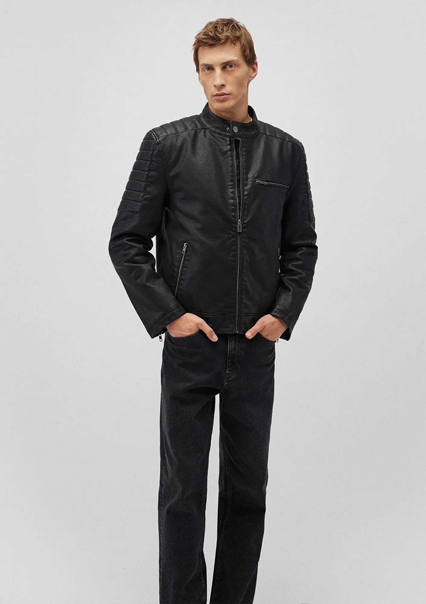 Black Faux Leather Jacket