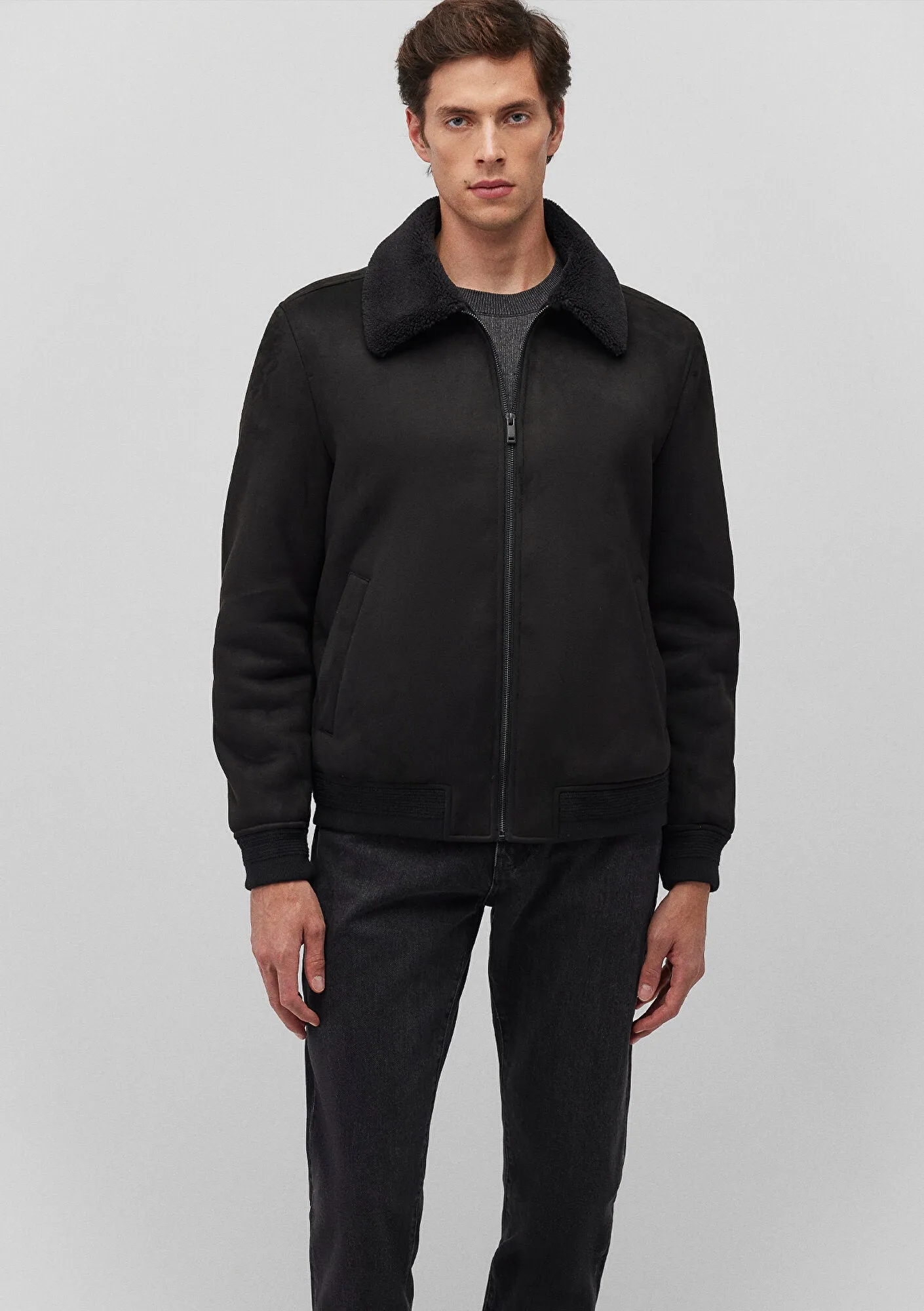 Black Faux Leather Jacket
