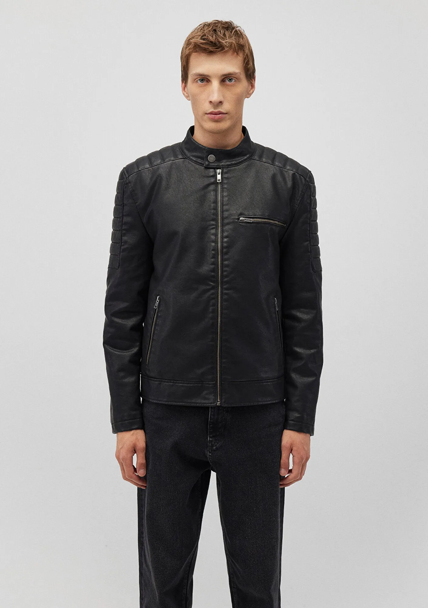 Black Faux Leather Jacket