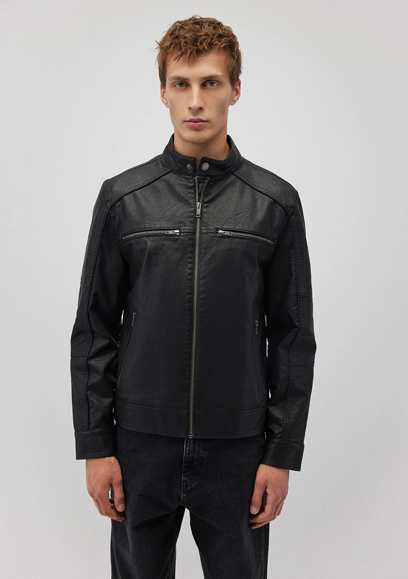 Black Faux Leather Jacket