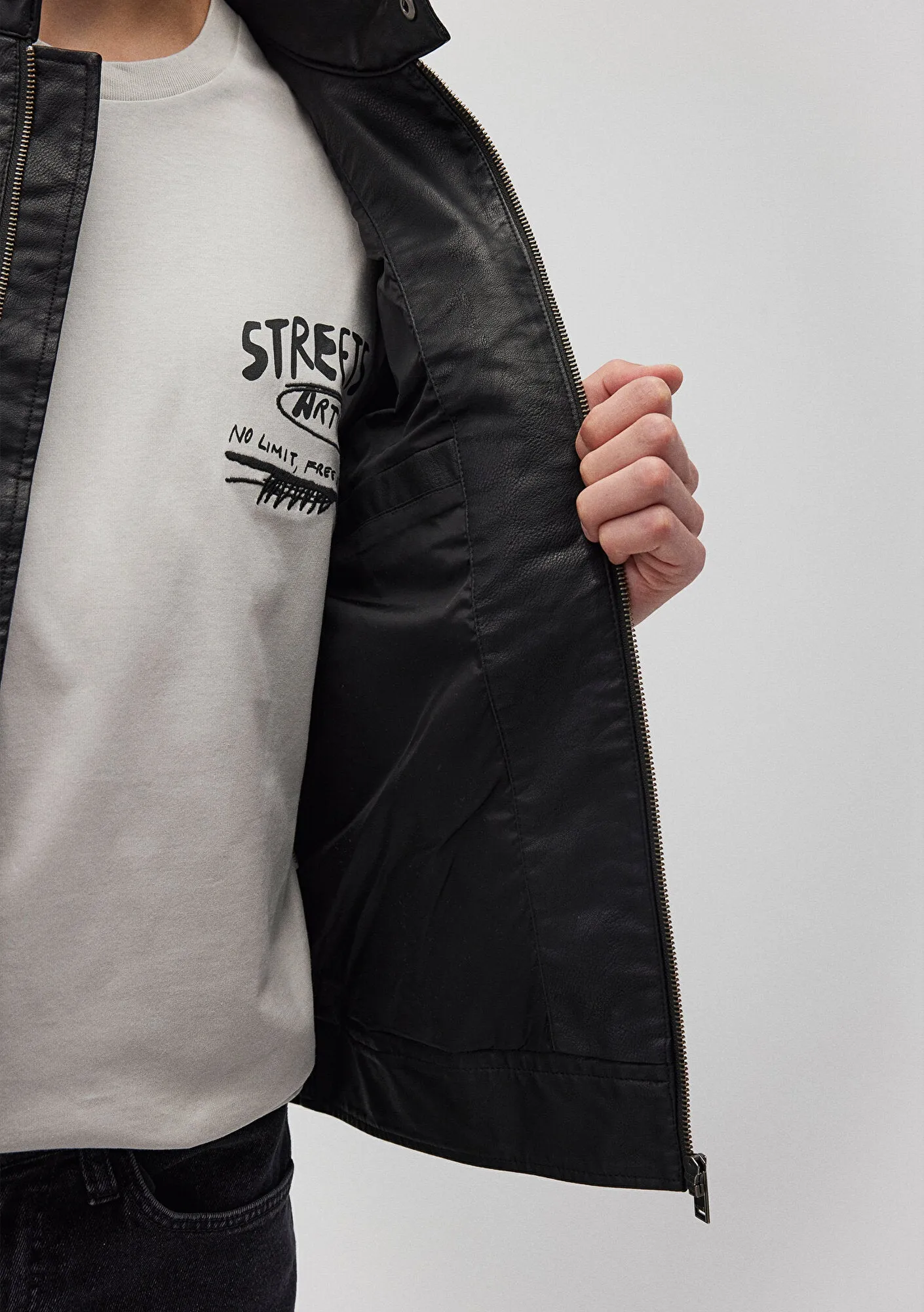 Black Faux Leather Jacket