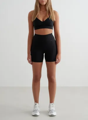 Black Sense Midi Biker Shorts