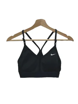 Black Side Logo V-Neck Bra
