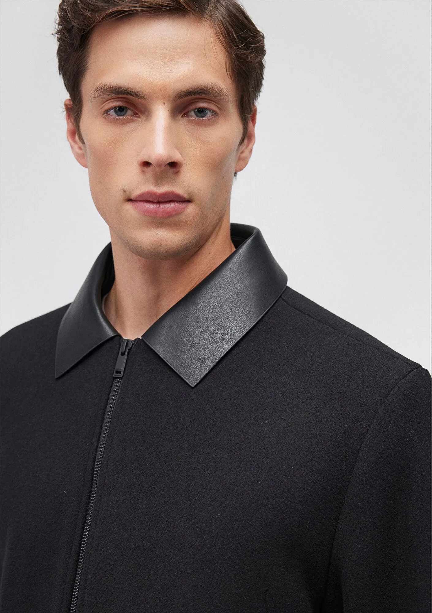 Black Wool Blend Coat